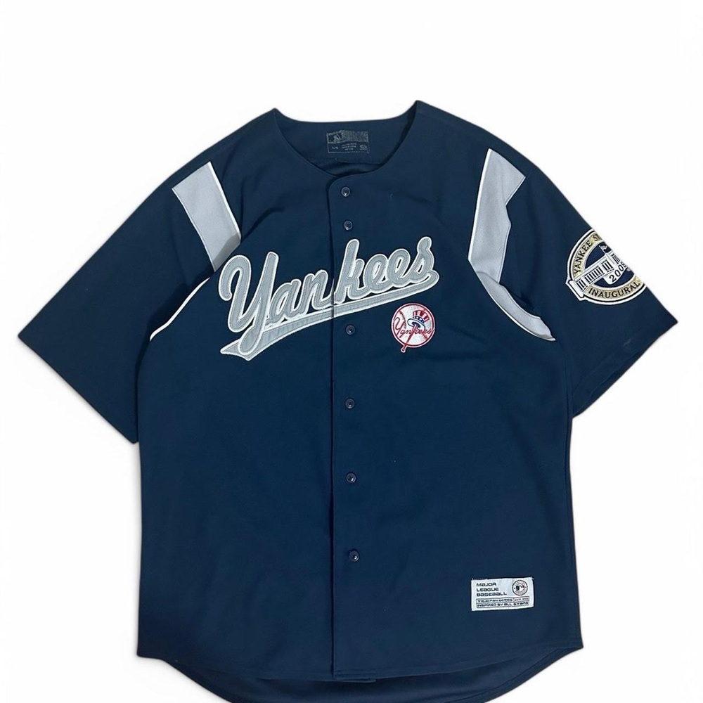 Yankees Navy Blue Baseball Jersey 2009